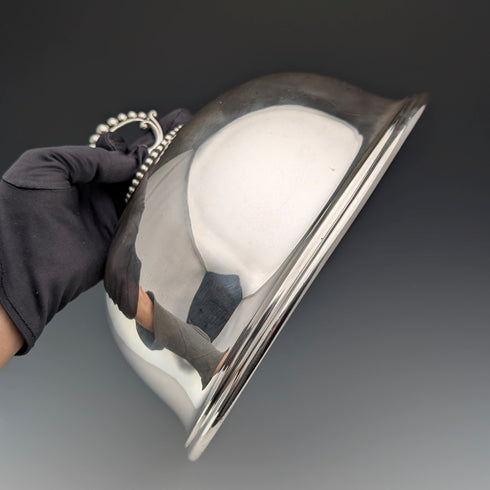 英国アンティーク シルバープレート製 小型クロッシュ Mappin&Webb